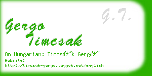 gergo timcsak business card